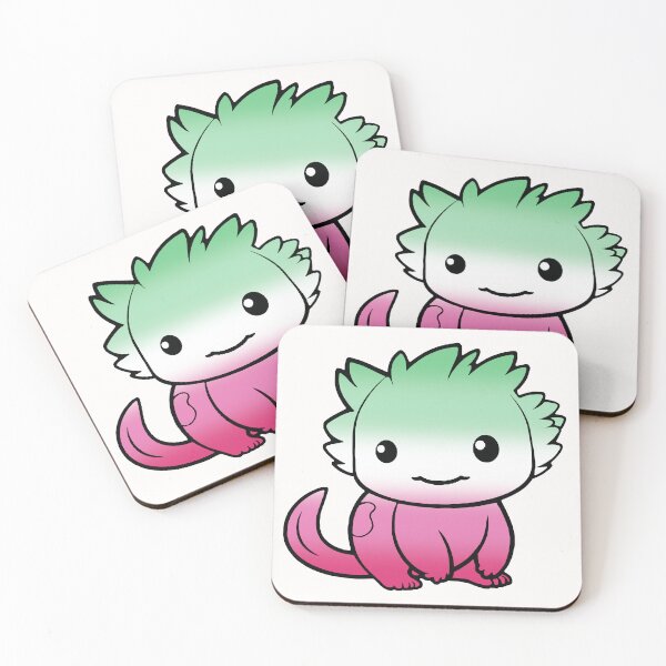 Item preview, Abrosexual Pride Flag Chibi Axolotl , Subtle Abrosexual Design designed and sold by Travelslightly.
