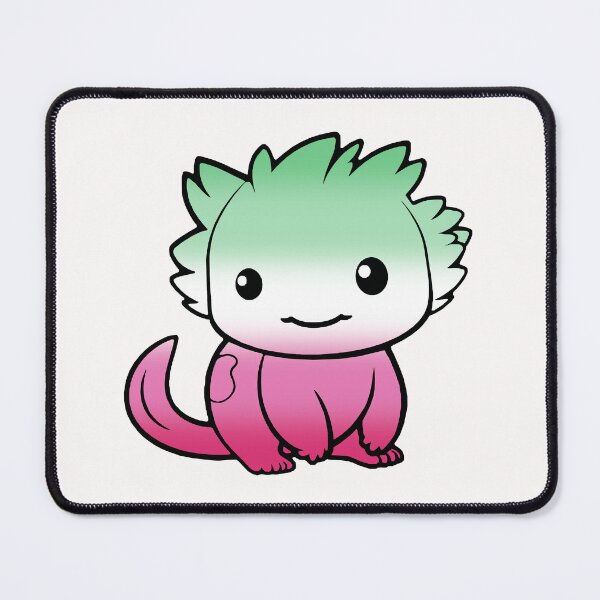 Item preview, Abrosexual Pride Flag Chibi Axolotl , Subtle Abrosexual Design designed and sold by Travelslightly.