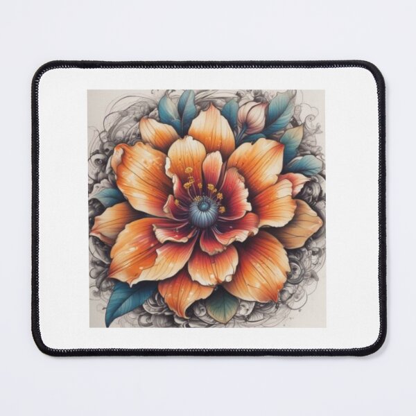 Item preview, Orange hibiscus flower design designed and sold by Chenele's Creations .