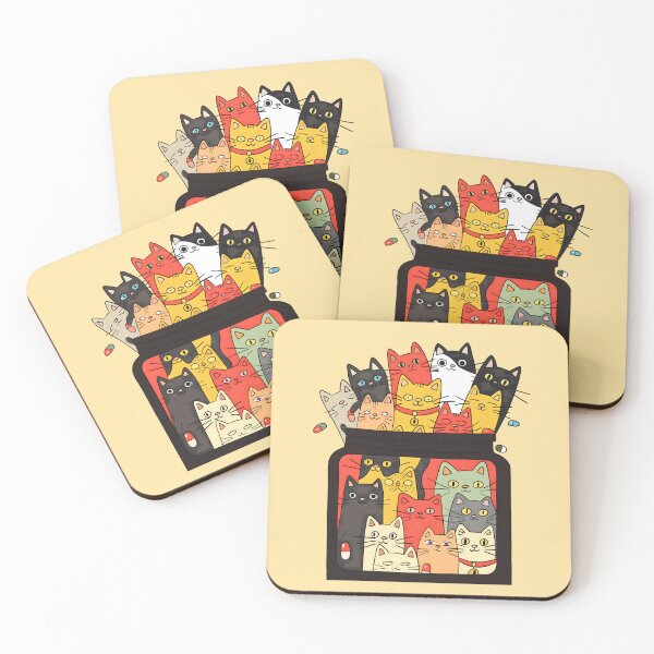 Item preview, Lots Of Colorful Cats In a Pill Jar Funny Cats designed and sold by xiao xuans.