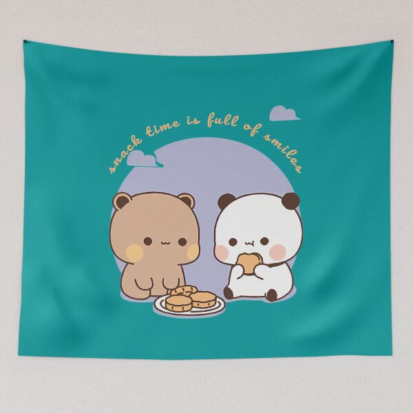 Item preview, Snack Time Smiles with Bubu and Dudu - Adorable Kawaii Snack Break Design designed and sold by FebricFusion.