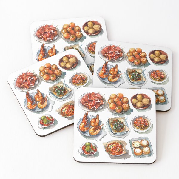 Item preview, Tapas watercolor designed and sold by Lexa Pix.