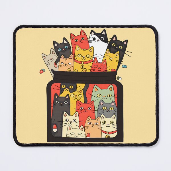 Item preview, Lots Of Colorful Cats In a Pill Jar Funny Cats designed and sold by xiao xuans.