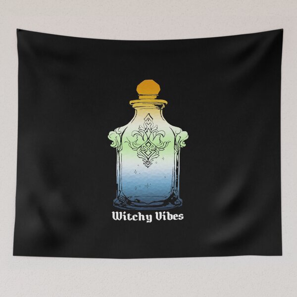 Item preview, Witchy Vibes AroAce Agender Pride Flag, Subtle AroAce Agenders Potion Bottle designed and sold by Travelslightly.