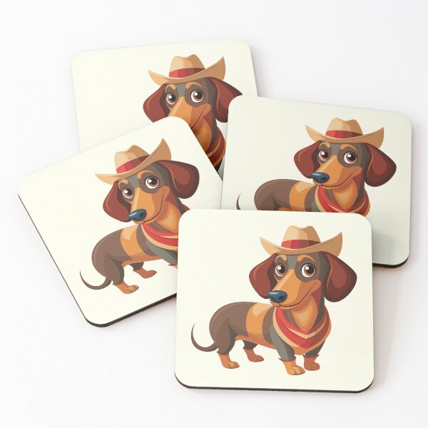 Item preview, Cowboy Dachshund - Cute Western Puppy Dog in a Hat  designed and sold by Lovekica.
