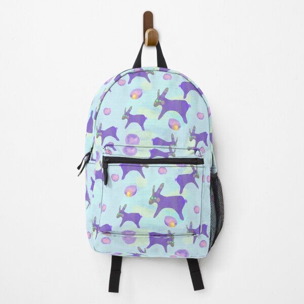 Item preview, Watercolor rabbits on a light background/blue and purple colors designed and sold by My-fake-places.