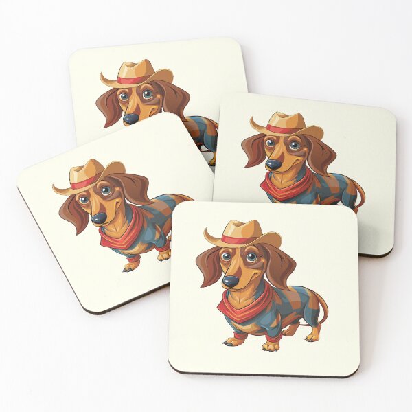 Item preview, Cowboy Dachshund - Cute Western Puppy Dog in a Hat  designed and sold by Lovekica.