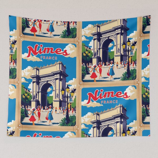 Item preview, Nimes France Vintage Travel Tourism  designed and sold by TravelersGems.