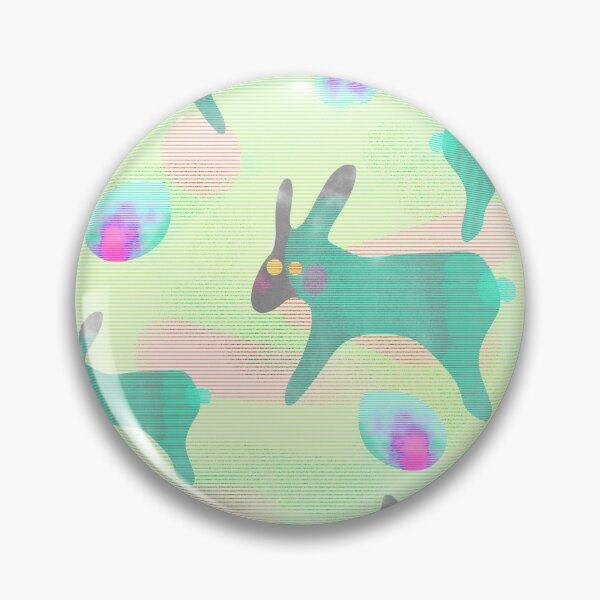 Item preview, Watercolor rabbits on a light background/ turquoise colors designed and sold by My-fake-places.