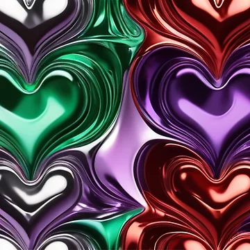 Artwork thumbnail, Abstract Hearts Pattern by Designfs