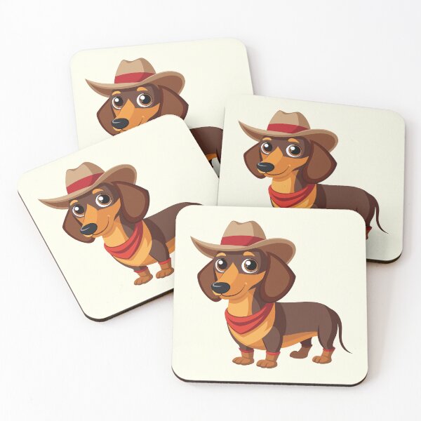 Item preview, Cowboy Dachshund - Cute Western Puppy Dog in a Hat  designed and sold by Lovekica.