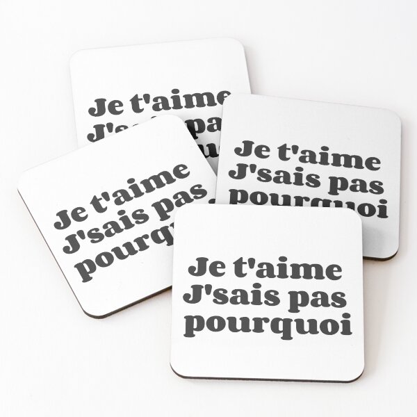 Item preview, Je t'aime J'sais pas pourquoi (sweet text) designed and sold by TheLegatoSTUDIO.