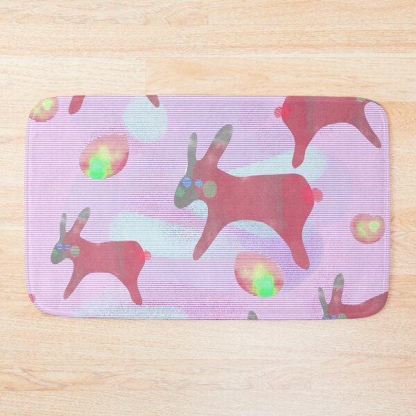 Item preview, Watercolor rabbits on a light background/red colors designed and sold by My-fake-places.