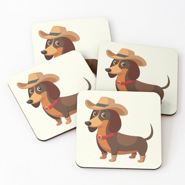 Item preview, Cowboy Dachshund - Cute Western Puppy Dog in a Hat  designed and sold by Lovekica.