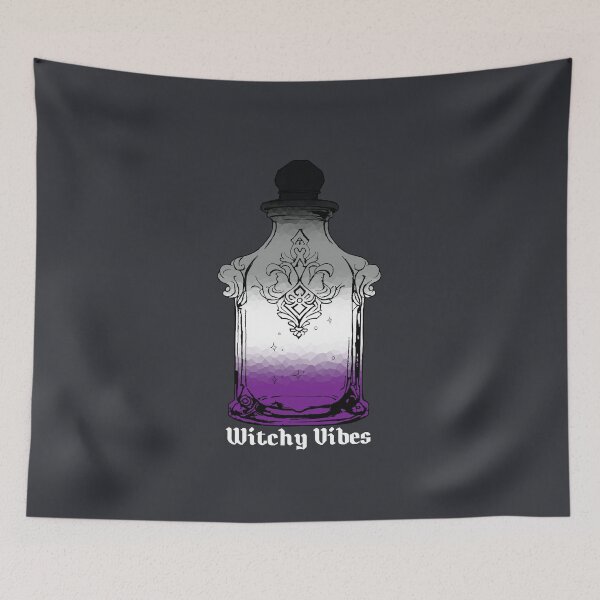 Item preview, Witchy Vibes Asexual Pride Flag, Subtle Ace Potion Bottle designed and sold by Travelslightly.
