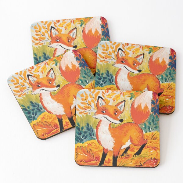 Item preview, Fox Portrait. Autumn season, fall fox, vintage fox, fox painting, Henri Matisse style designed and sold by FoxVibes.