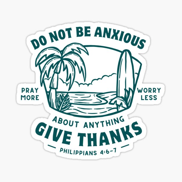 Item preview, Pray More, Worry Less Philippians 4:6-7 Beach designed and sold by Wear-Christ.