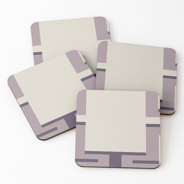 Item preview, abstract geometric rectangles lavender gray designed and sold by colorofmagic.