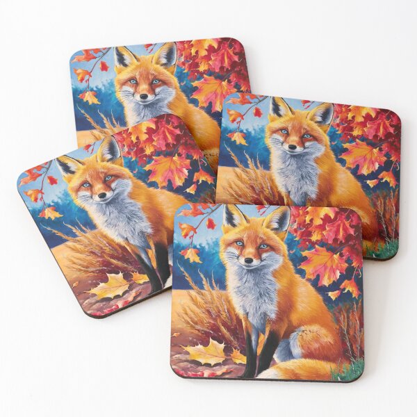 Item preview, Fox Portrait. Autumn season, fall fox, vintage fox, fox painting, Henri Matisse style designed and sold by FoxVibes.