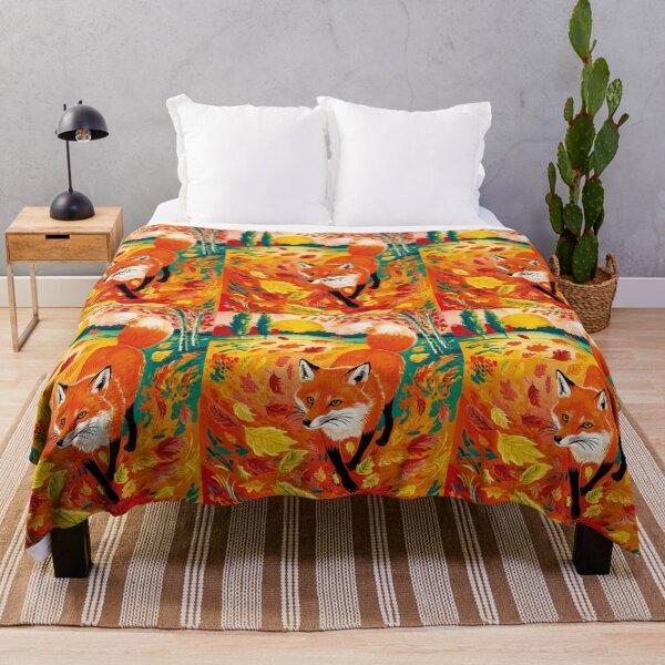 Item preview, Fox Portrait. Autumn season, fall fox, vintage fox, fox painting, Henri Matisse style designed and sold by FoxVibes.