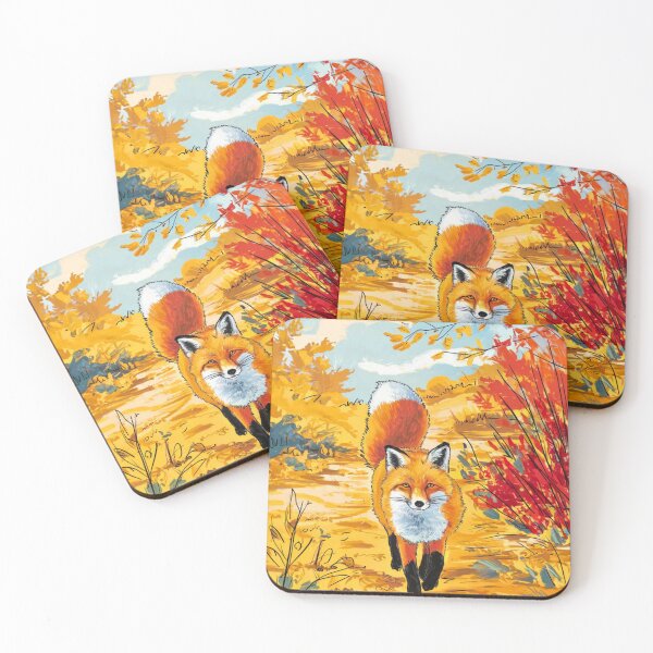 Item preview, Fox Portrait. Autumn season, fall fox, vintage fox, fox painting, Henri Matisse style designed and sold by FoxVibes.