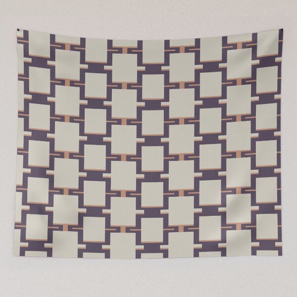 Item preview, abstract geometric rectangles light gray and plum purple designed and sold by colorofmagic.