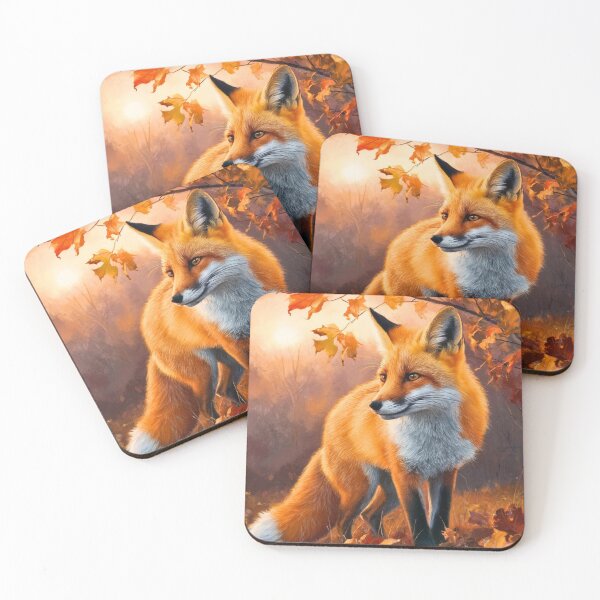 Item preview, Fox Portrait. Autumn season, fall fox, vintage fox, fox painting, Henri Matisse style designed and sold by FoxVibes.