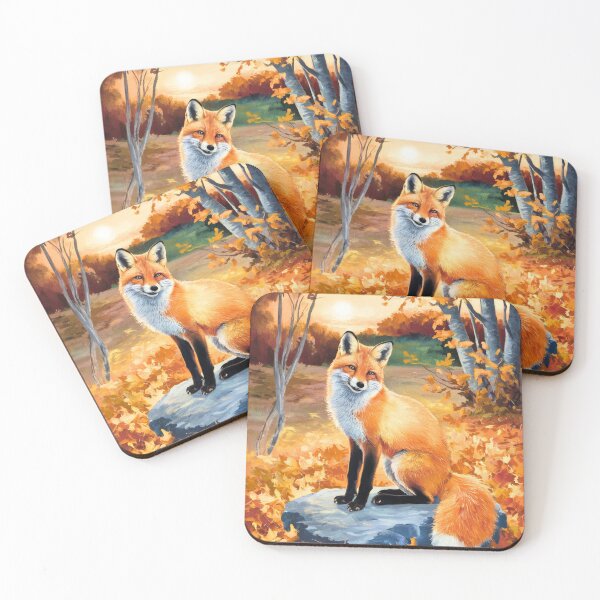Item preview, Fox Portrait. Autumn season, fall fox, vintage fox, fox painting, Henri Matisse style designed and sold by FoxVibes.