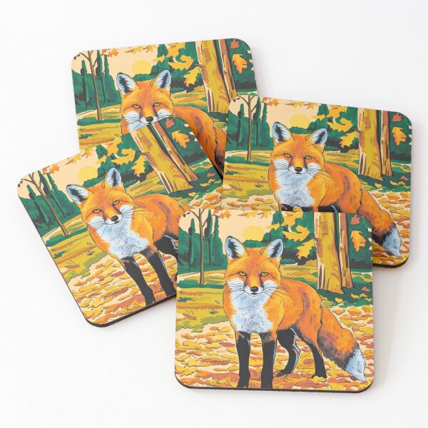 Item preview, Fox Portrait. Autumn season, fall fox, vintage fox, fox painting, Henri Matisse style designed and sold by FoxVibes.