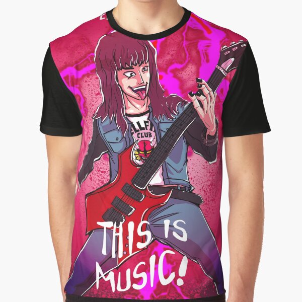 Item preview, Eddie munson "this is music!" from Stranger Things designed and sold by Etern.