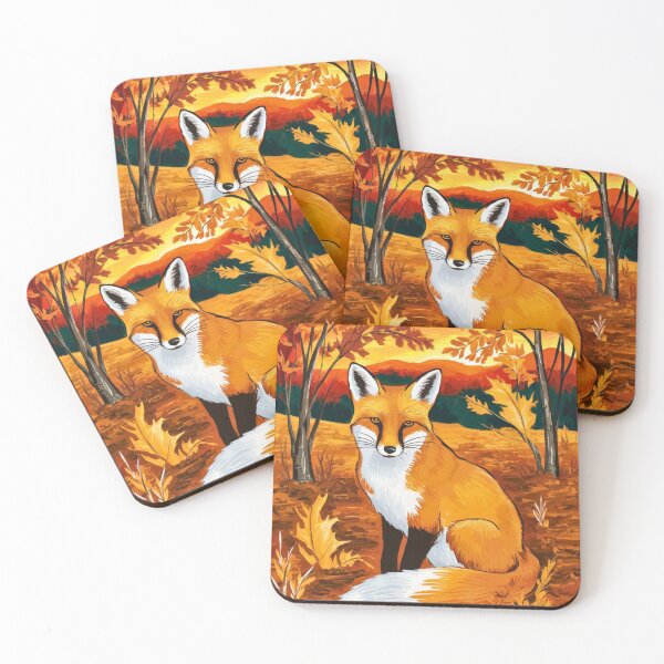 Item preview, Fox Portrait. Autumn season, fall fox, vintage fox, fox painting, Henri Matisse style designed and sold by FoxVibes.