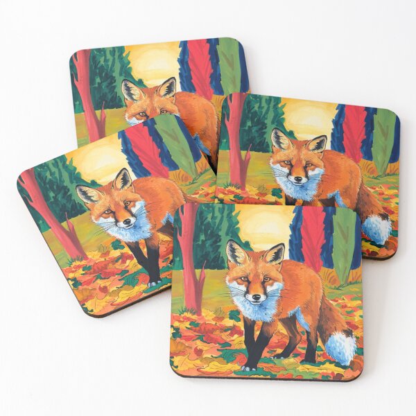 Item preview, Fox Portrait. Autumn season, fall fox, vintage fox, fox painting, Henri Matisse style designed and sold by FoxVibes.