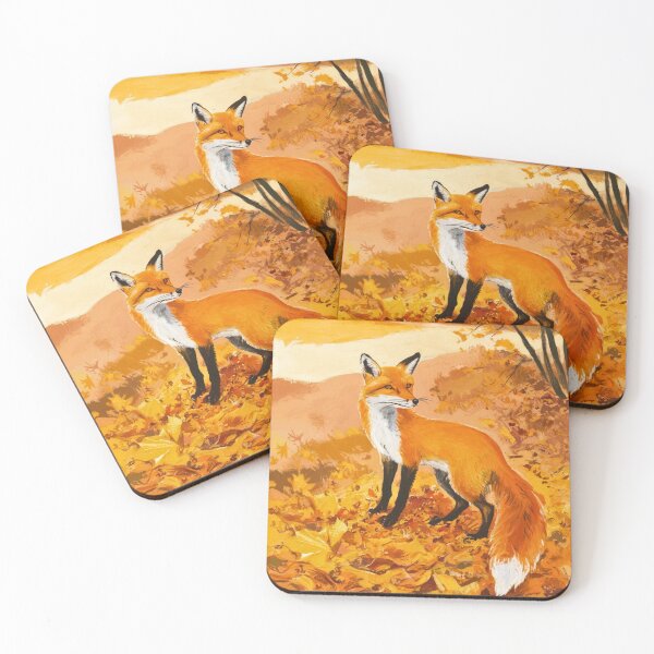 Item preview, Fox Portrait. Autumn season, fall fox, vintage fox, fox painting, Henri Matisse style designed and sold by FoxVibes.