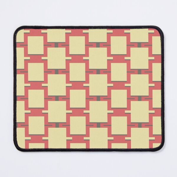 Item preview, abstract geometric rectangles vanilla and coral designed and sold by colorofmagic.