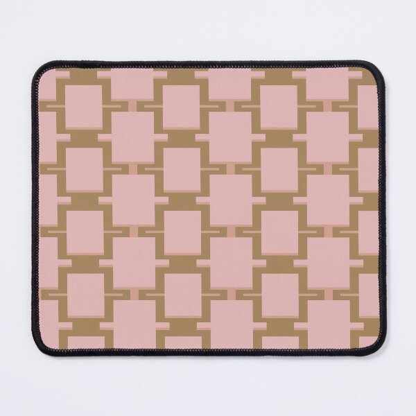 Item preview, abstract geometric rectangles pink clay and oak designed and sold by colorofmagic.