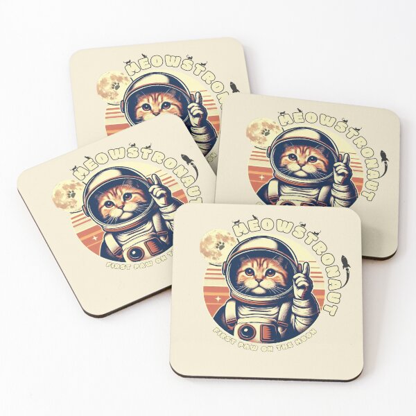 Item preview, Retro Cat Meowstronaut First Paw on The Moon - Funny gifts for cat lovers designed and sold by DarekShop.