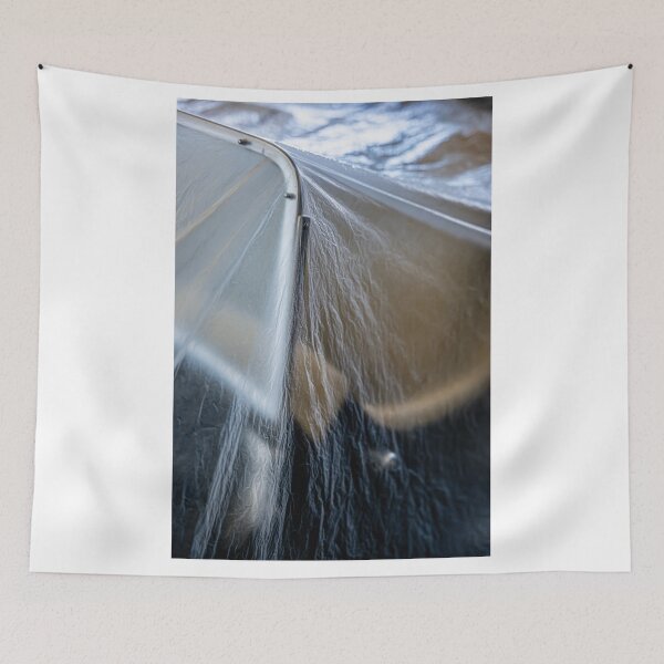 Item preview, Car Windscreen on the Side of a an Old Classic Car Covered with Plastic Protection designed and sold by Mats Silvan.