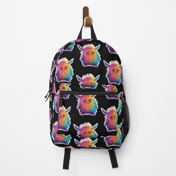 Item preview, A colorful fluffy creature stands and watches designed and sold by Furriesandmore.