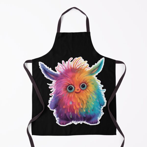 Item preview, A colorful fluffy creature stands and watches designed and sold by Furriesandmore.