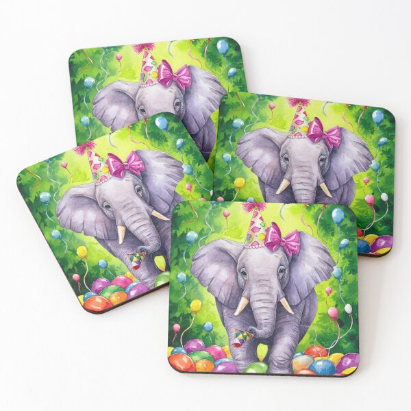 Item preview, Birthday Elephant. Birthday celebration, Cute Elephant, party animal, colorful elephant, elephant drawing designed and sold by ElephantVibes.