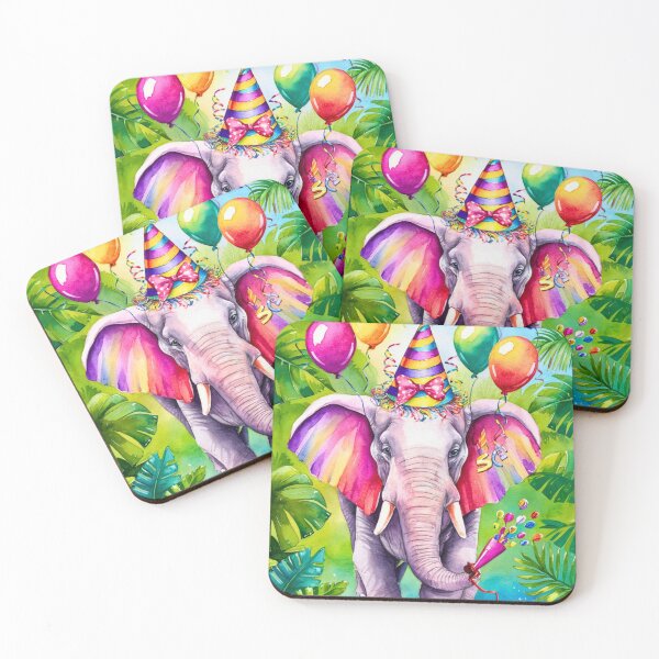 Item preview, Birthday Elephant. Birthday celebration, Cute Elephant, party animal, colorful elephant, elephant drawing designed and sold by ElephantVibes.