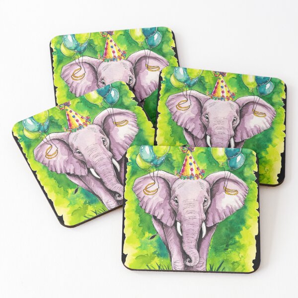 Item preview, Birthday Elephant. Birthday celebration, Cute Elephant, party animal, colorful elephant, elephant drawing designed and sold by ElephantVibes.