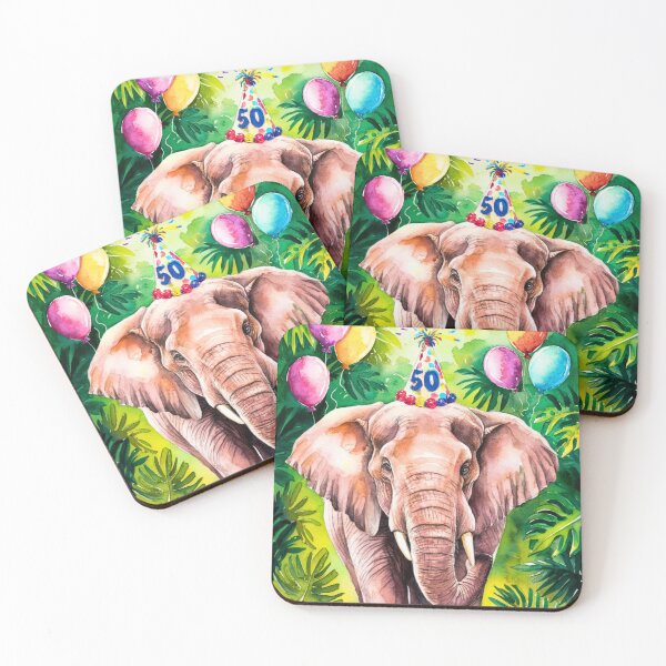 Item preview, Birthday Elephant. Birthday celebration, Cute Elephant, party animal, colorful elephant, elephant drawing designed and sold by ElephantVibes.