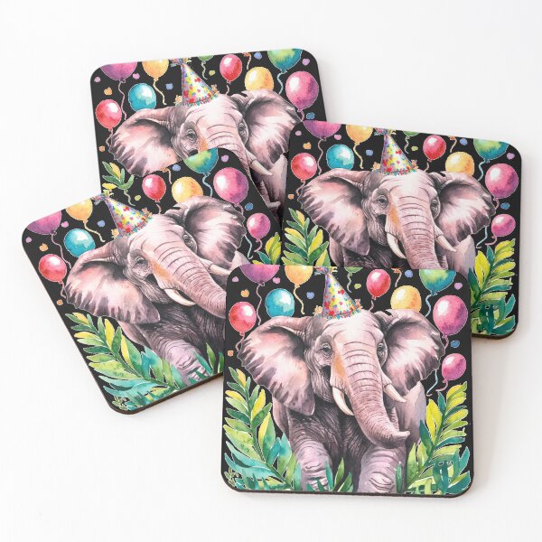 Item preview, Birthday Elephant. Birthday celebration, Cute Elephant, party animal, colorful elephant, elephant drawing designed and sold by ElephantVibes.