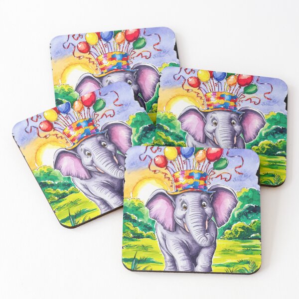 Item preview, Birthday Elephant. Birthday celebration, Cute Elephant, party animal, colorful elephant, elephant drawing designed and sold by ElephantVibes.