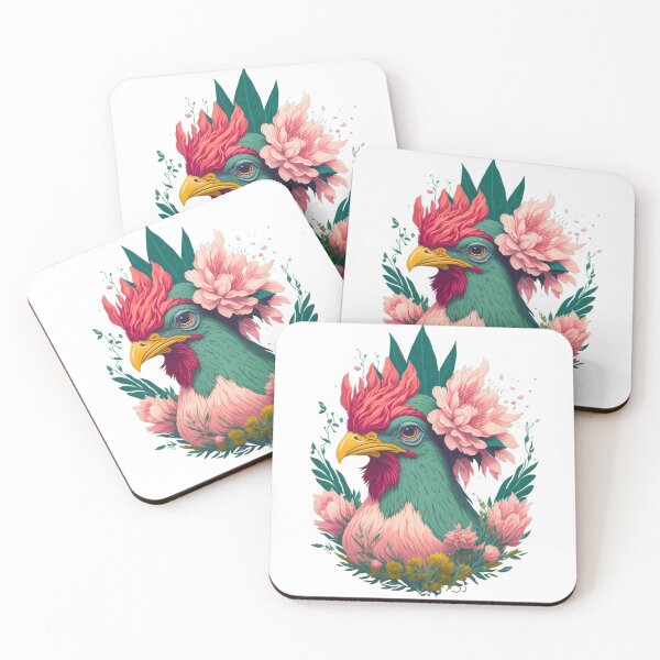 Item preview, Floral Crested Rooster designed and sold by joejiing.