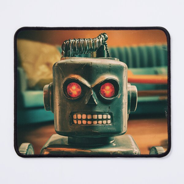 Item preview, Retro Menace: The Vintage Toy Robot's Last Photo designed and sold by 3MillsDesign.