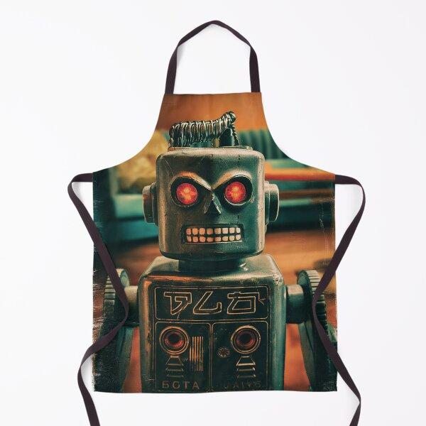Item preview, Retro Menace: The Vintage Toy Robot's Last Photo designed and sold by 3MillsDesign.