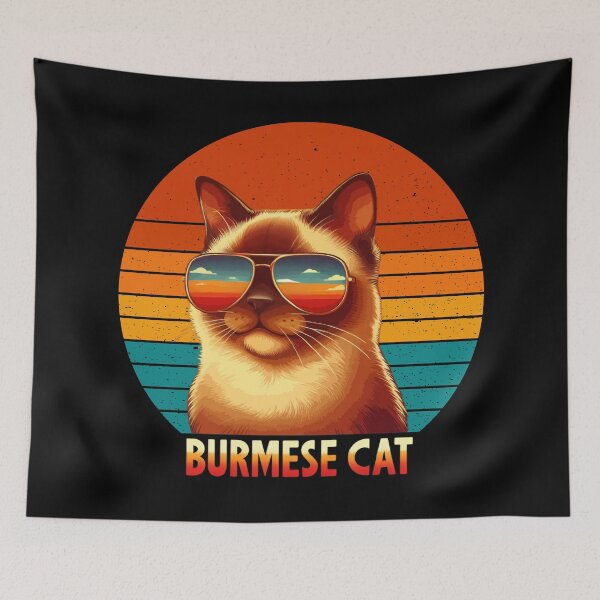 Item preview, Burmese Cat Sunglasses Sunset designed and sold by printmala.
