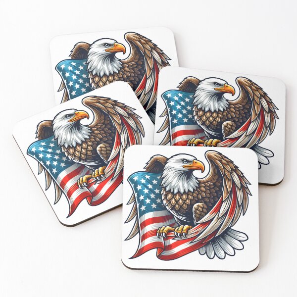 Item preview, Majestic Bald Eagle with American Flag Wings designed and sold by SHADOWNB69.
